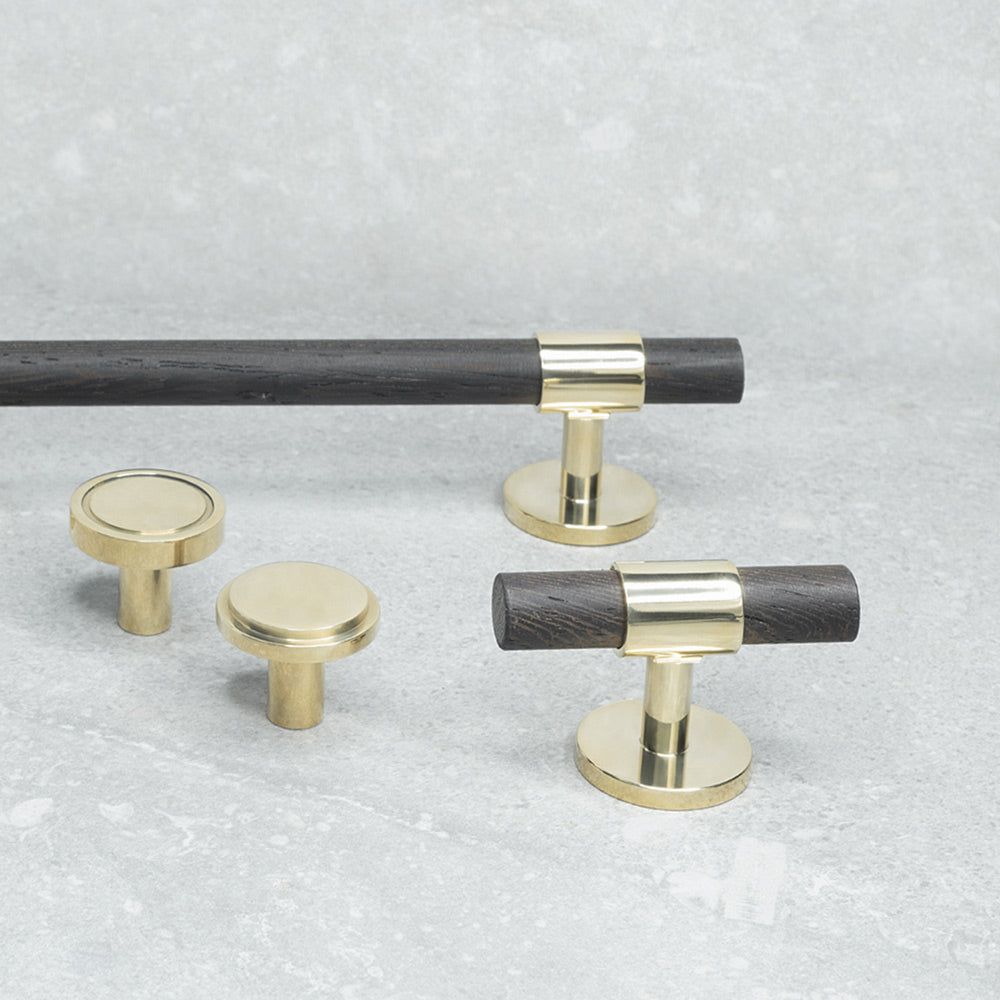 SIGNATURE 30 collection in Polished Brass / Wenge - BRANDT collective luxury hardware