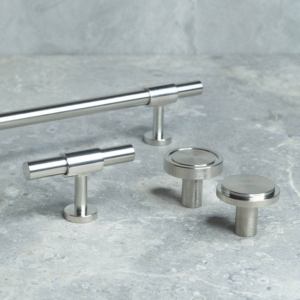 BRANDT Collective luxury cabinet hardware T-bar and pull bars in REFINED collection