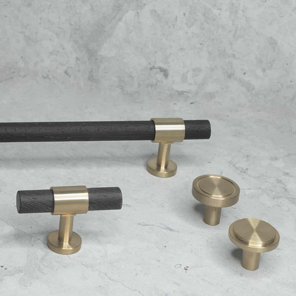 SIGNATURE 20 brass / wenge luxury hardware collection by BRANDT Collective