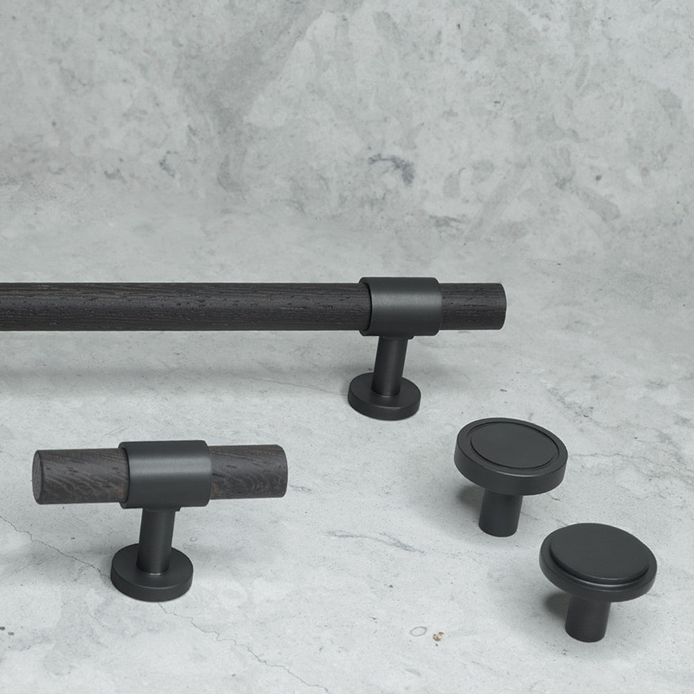 SIGNATURE 20 neary black / wenge - luxury hardware collection with knobs, T-bars, pull bars by BRANDT Collective