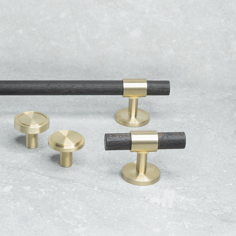 SIGNATURE 30 collection in Brass / Wenge - BRANDT collective luxury hardware