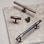 CHISEL Knob in Burnished Brass. Elegant cabinet hardware designed by BRANDT Collective.