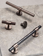 CHISEL Knob in Burnished Brass. Elegant cabinet hardware designed by BRANDT Collective.