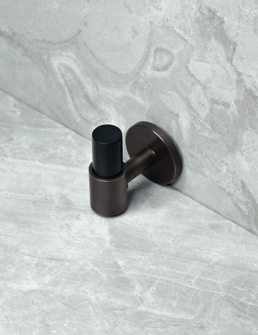 Black Horn. Luxury cabinet hardware made of solid brass by BRANDT Collective.