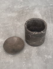 BRANDT Collective EDO canister L in black marble Shadow Black.