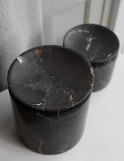 BRANDT Collective EDO canister L in black marble Shadow Black.