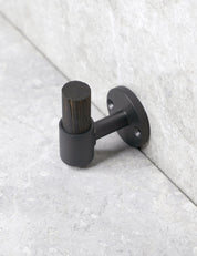 SIGNATURE hook in Nearly Black/Wenge. Luxury hardware made of solid brass by BRANDT Collective. 