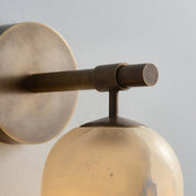 BRANDT Collective FRAGMENT wall lamp in white alabaster and burnished brass