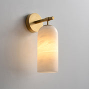 BRANDT Collective FRAGMENT wall lamp in white alabaster and satin brass