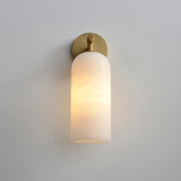 BRANDT Collective FRAGMENT wall lamp in white alabaster and satin brass