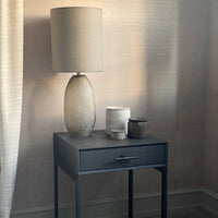 BRANDT Collective OBSIDIAN OVAL small table lamp in glass including shade