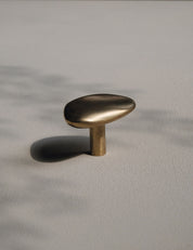 NOBLE knob in brass designet by Julie Brandt for BRANDT Collective