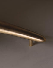 NOBLE pull bar long in brass by BRANDT Collective, designed by Julie Brandt