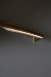 NOBLE pull bar long in brass by BRANDT Collective, designed by Julie Brandt