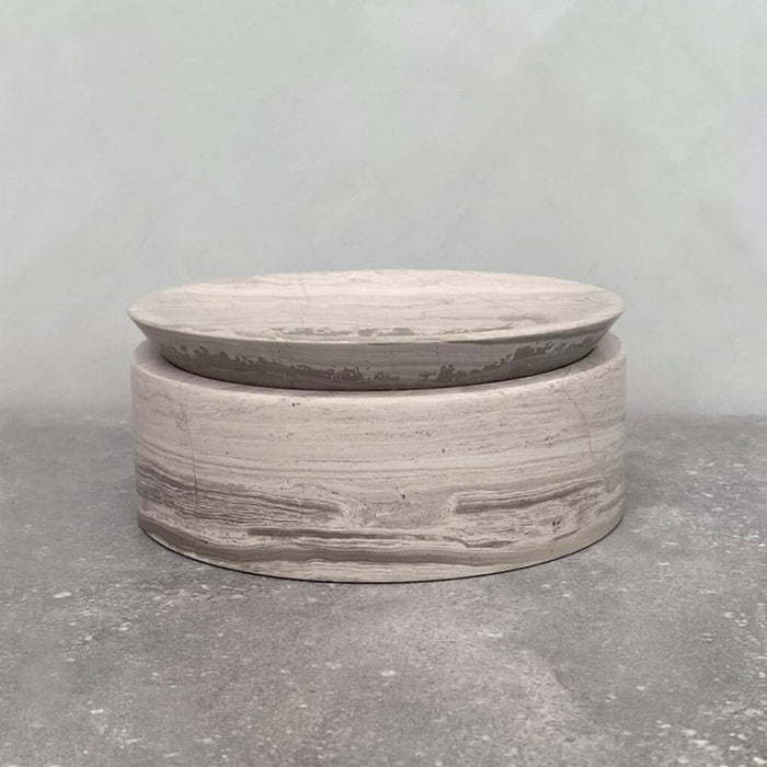 BRANDT Collective EDO canister low in Smoke Grey marble
