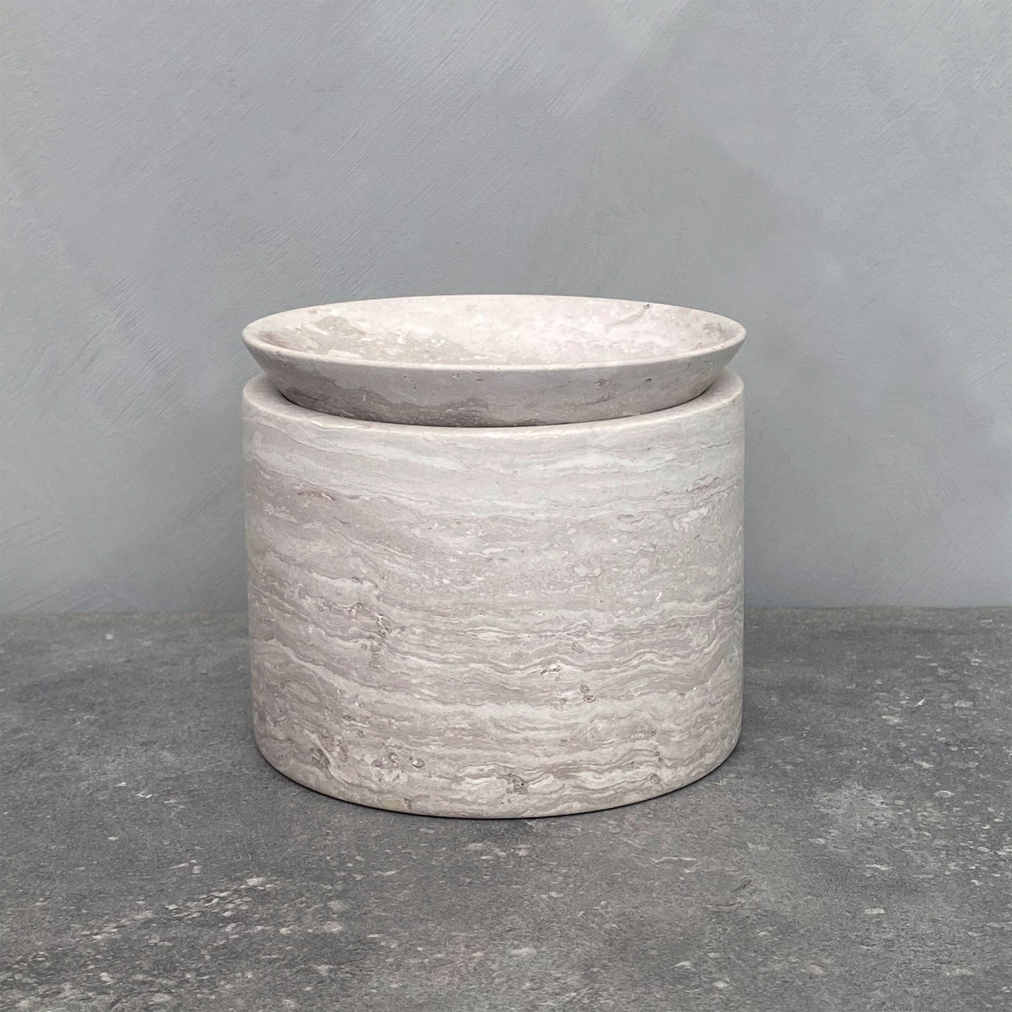 BRANDT Collective EDO canister M in beige marble CG