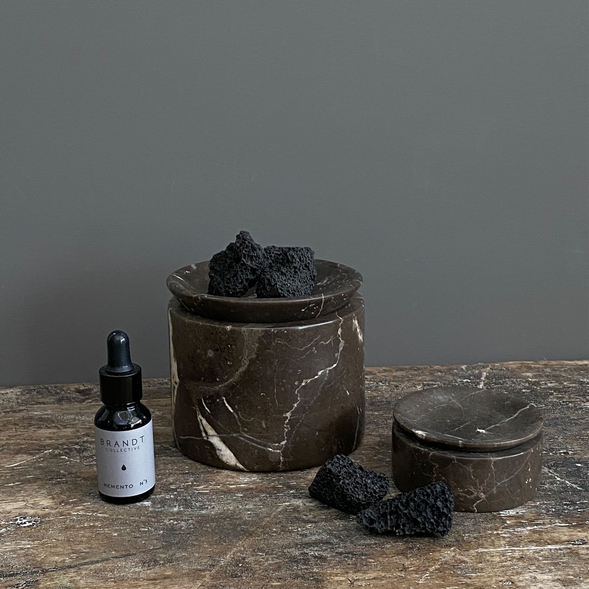 BRANDT Collective EDO canister M in black marble SB