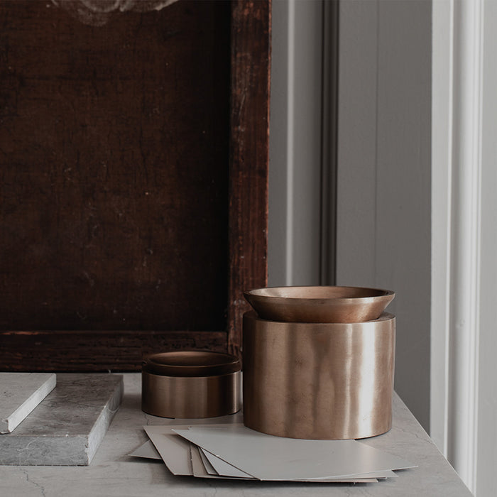 BRANDT Collective EDO canister M in Satin Brass