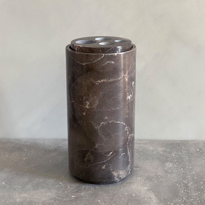 BRANDT Collective stem vase L in black marble SB