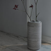BRANDT Collective stem vase L in grey marble SG