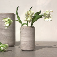 BRANDT Collective STEM vase m in beige Chalk grey marble
