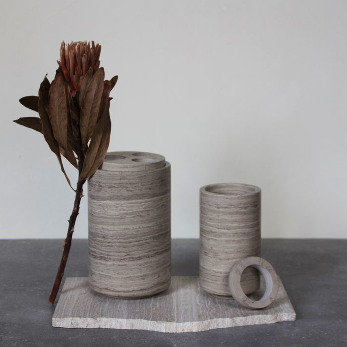 BRANDT Collective STEM vase s in grey marble SG