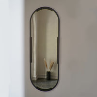 BRANDT Collective REFLECT mirror oval in size 54x150 in black gunmetal