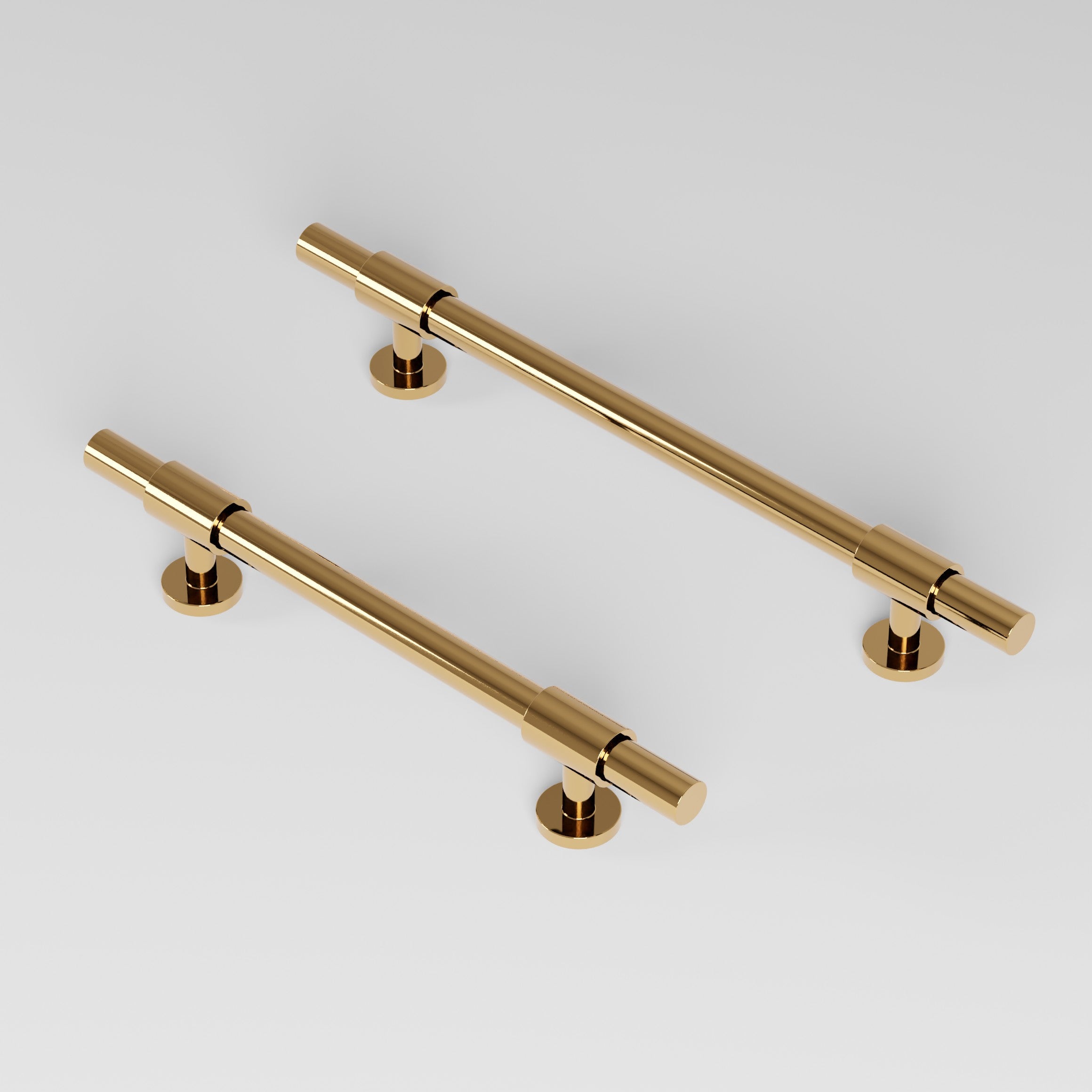 REFINED Pull bar 150 mm in polished brass by BRANDT Collective luxury cabinet hardware