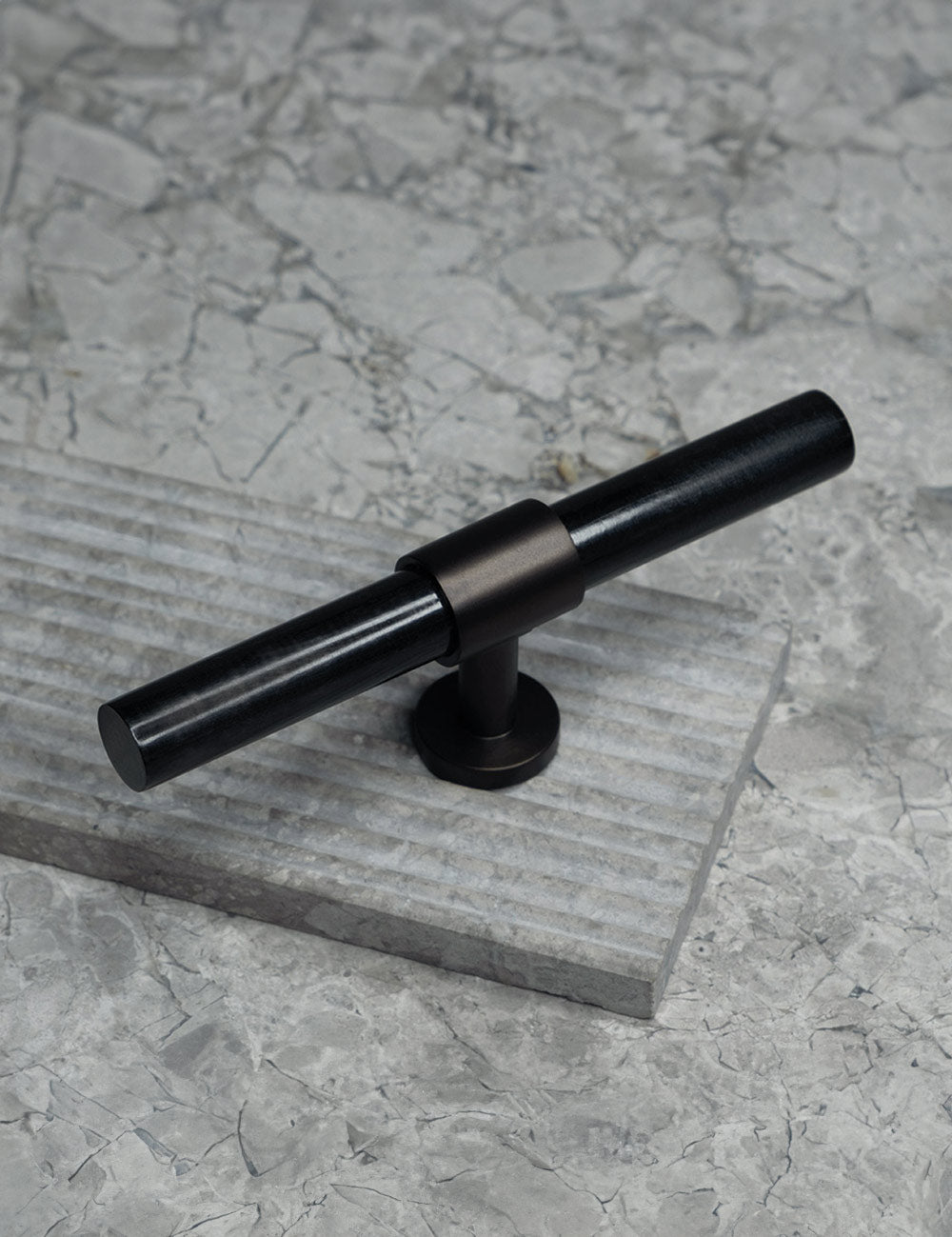 Black Horn. Luxury cabinet hardware made of solid brass by BRANDT Collective. 