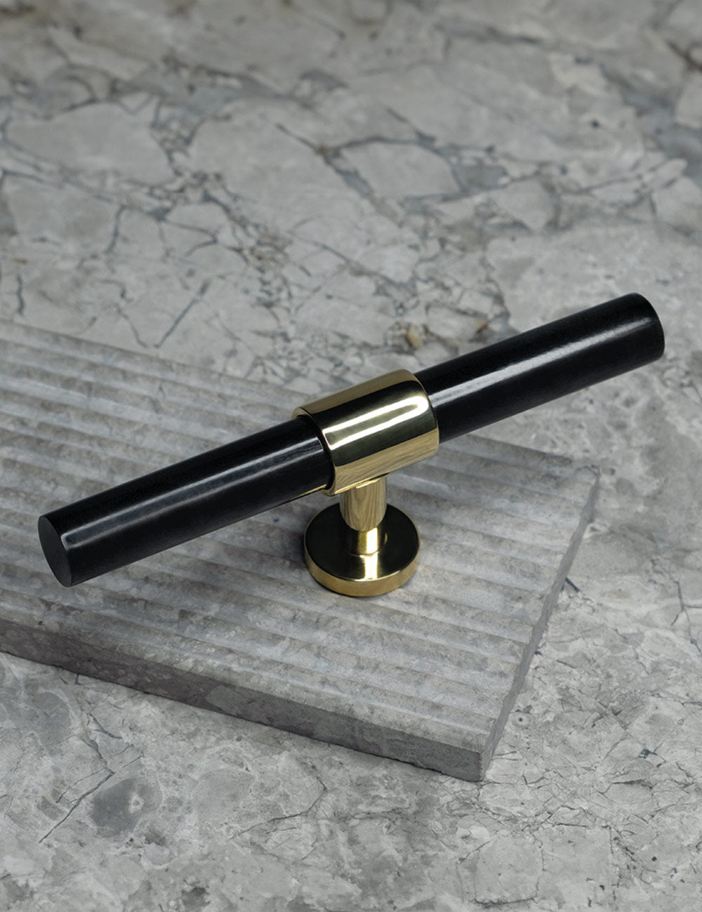 Black Horn. Luxury cabinet hardware made of solid brass by BRANDT Collective.