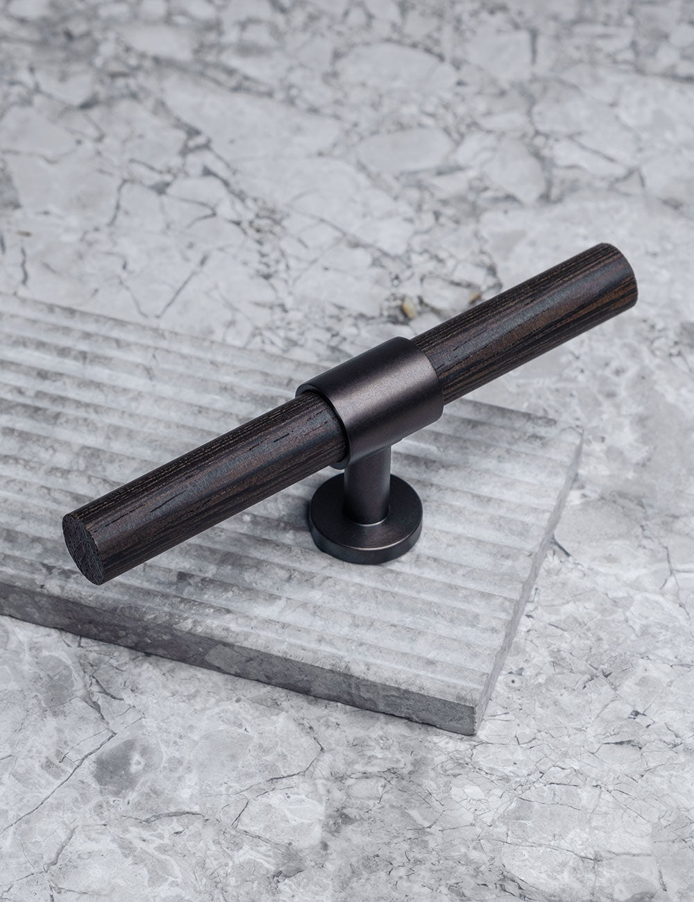 Wenge. Luxury cabinet hardware made of solid brass by BRANDT Collective. 