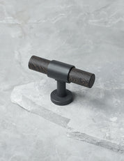 SIGNATURE 20 T-bar handle 60 mm in Nearly Black/Wenge. Luxury kitchen hardware made of solid brass by BRANDT Collective.