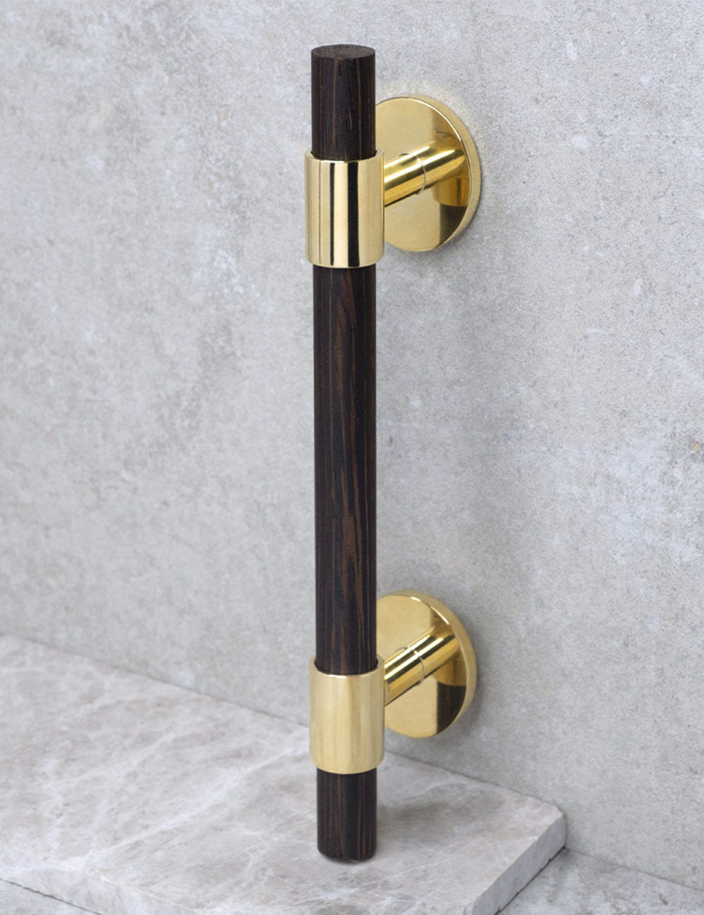 Wenge. Luxury cabinet hardware made of solid brass by BRANDT Collective.