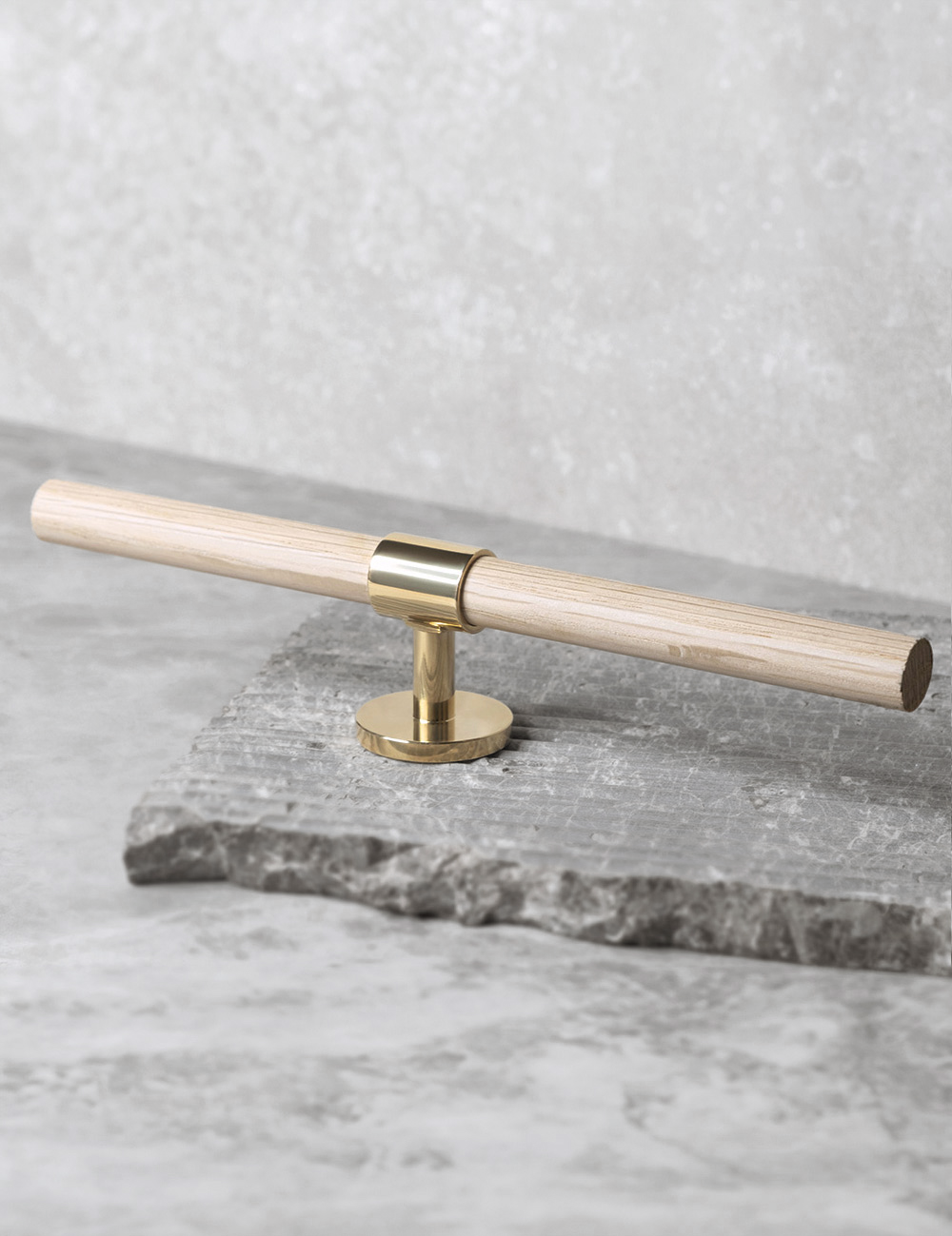 Oak. Luxury cabinet hardware made of solid brass by BRANDT Collective.