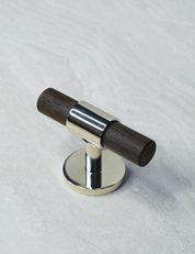 SIGNATURE T-bar 60 mm - Polished Nickel/Wenge