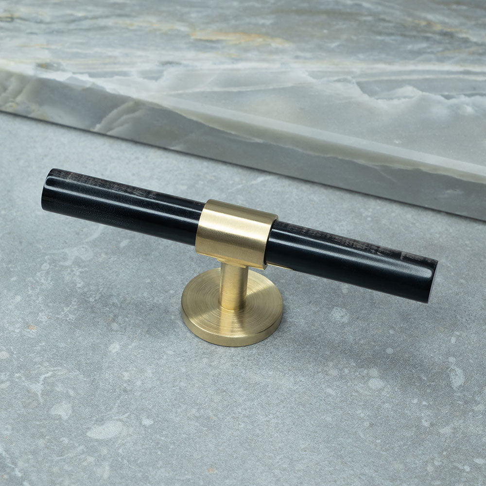 Black Horn. Luxury cabinet hardware made of solid brass by BRANDT Collective. 