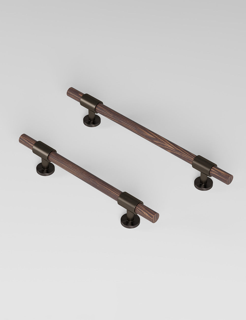 Wenge. Luxury cabinet hardware made of solid brass by BRANDT Collective. 