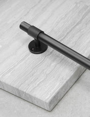 SIGNATURE 30 Tea towel bar 450 mm in Nearly Black/Nearly Black. Luxury kitchen hardware made of solid brass by BRANDT Collective. 