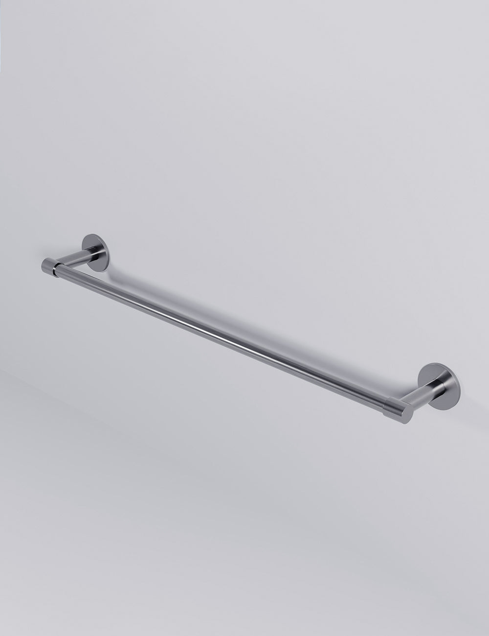 END towel bar 606 mm in Satin Nickel. Luxury bathroom hardware made of solid brass by BRANDT Collective. 