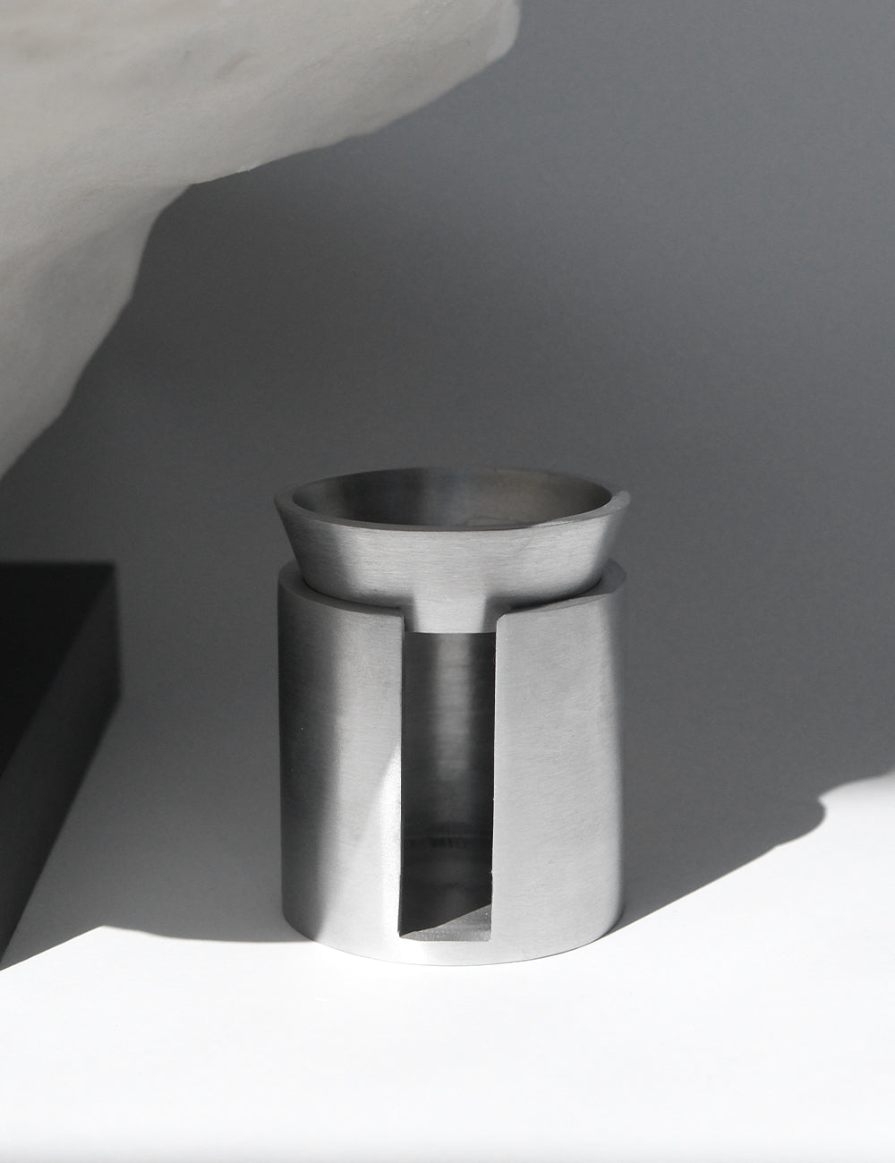 BRANDT Collective SENSE oil burner in satin aluminium