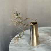 TRUNK vase in satin brass. Designed by Julie Brandt for BRANDT Collective