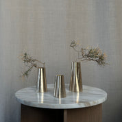 TRUNK vase in satin brass. Designed by Julie Brandt for BRANDT Collective