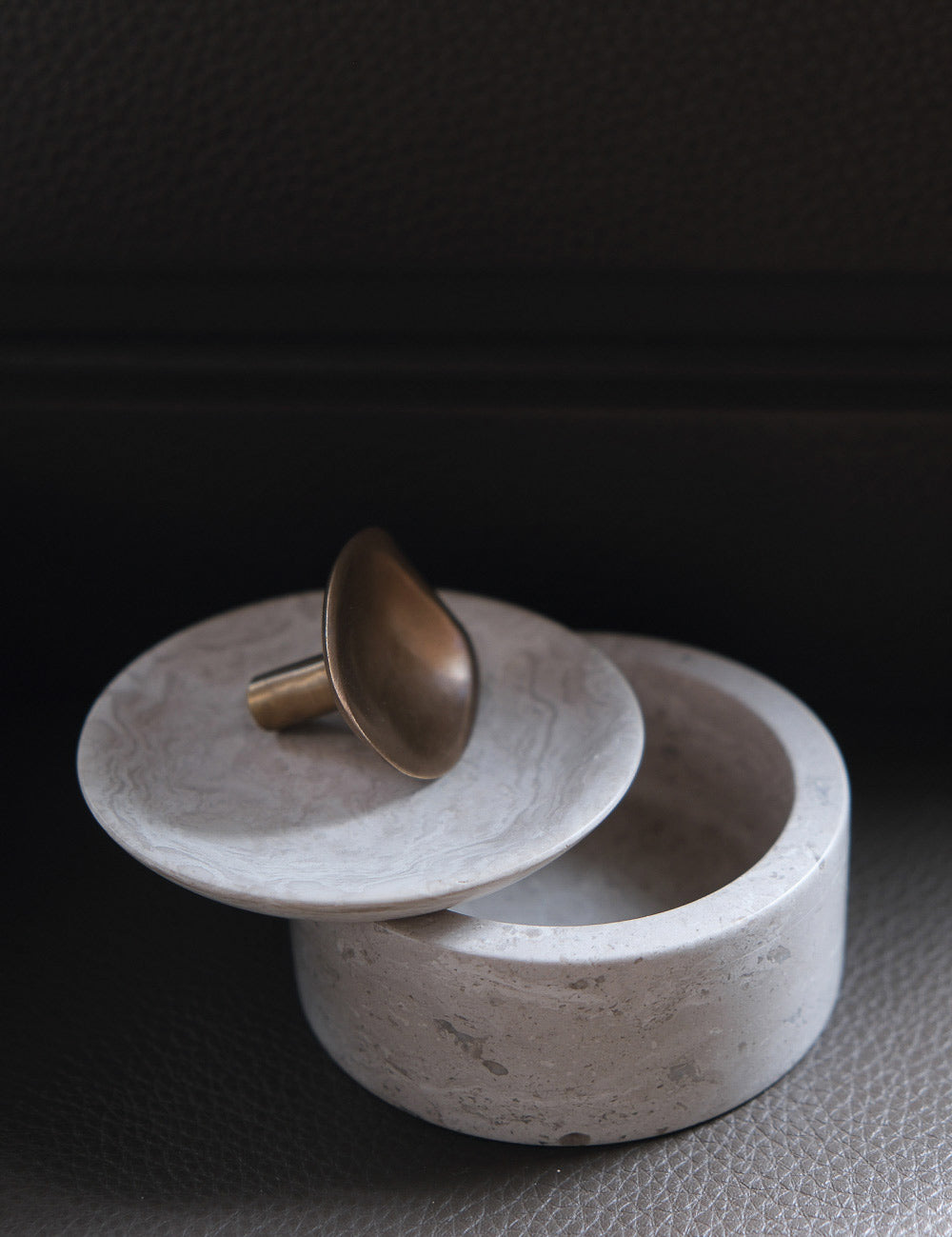 VALE knob in brass made of solid brass and designed by Julie Brandt for BRANDT Collective