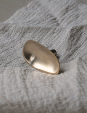 VALE knob oval in brass made of solid brass and designed by Julie Brandt for BRANDT Collective