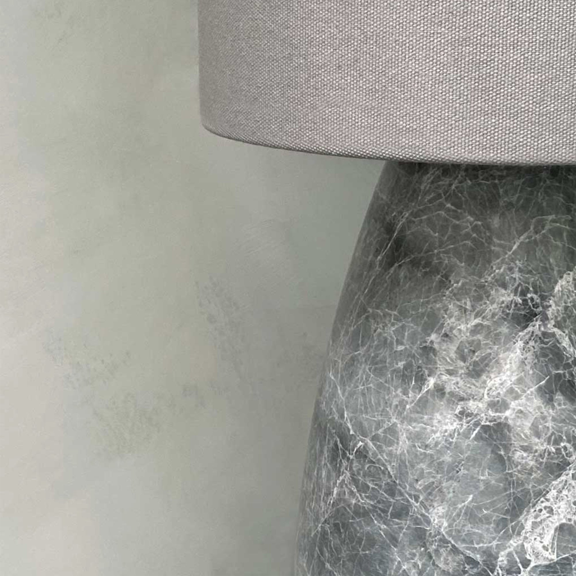 BRANDT Collective marble table lamp VOLCANO sky grey